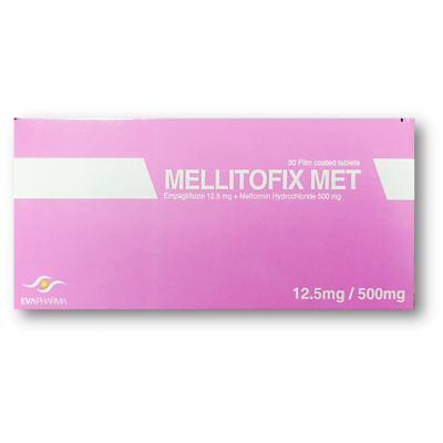 MELLITOFIX MET 12.5 / 500 MG ( EMPAGLIFLOZIN / METFORMIN ) 30 FILM-COATED TABLETS